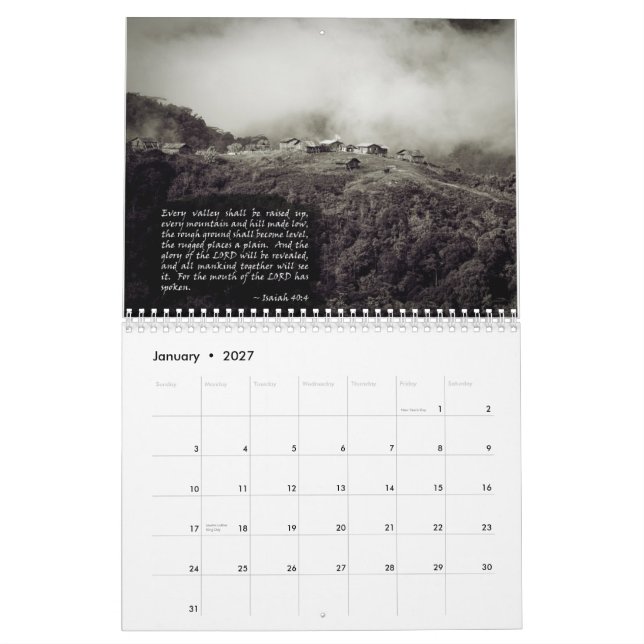 2013 Papua Holistic Development Calendar (Jan 2027)