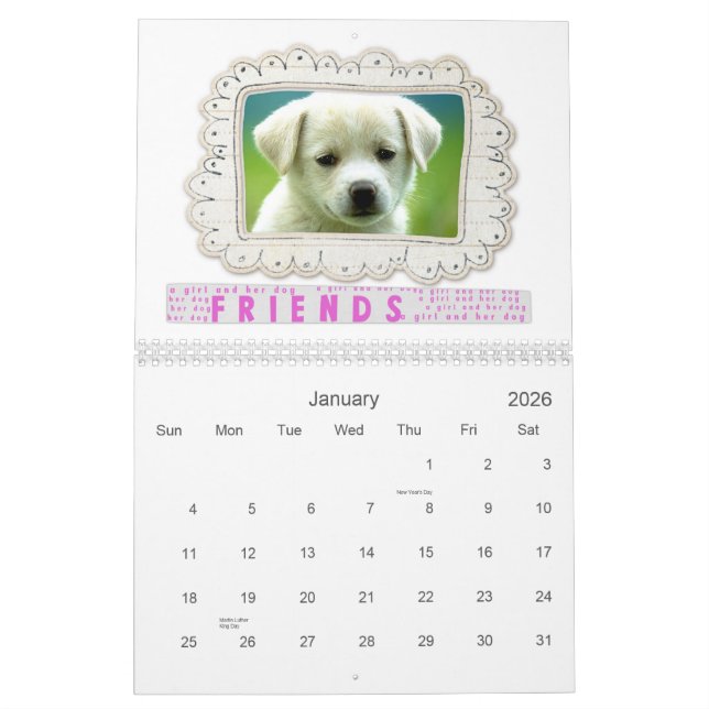 2013 photo dog calender calendar (Jan 2026)