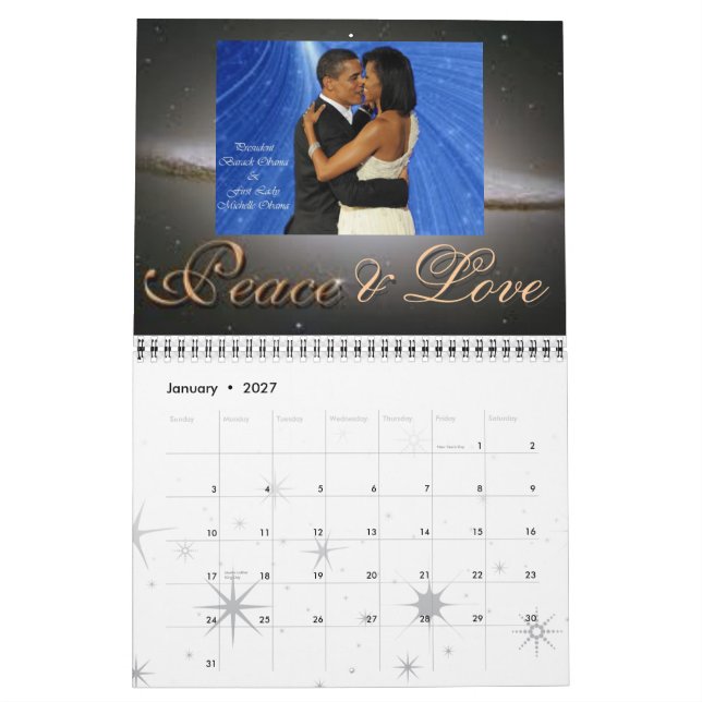 2013 Presidential Calendar (Jan 2027)