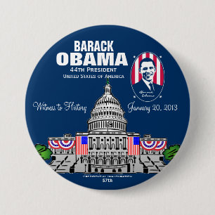 2013 Presidential Inauguration 7.5 Cm Round Badge