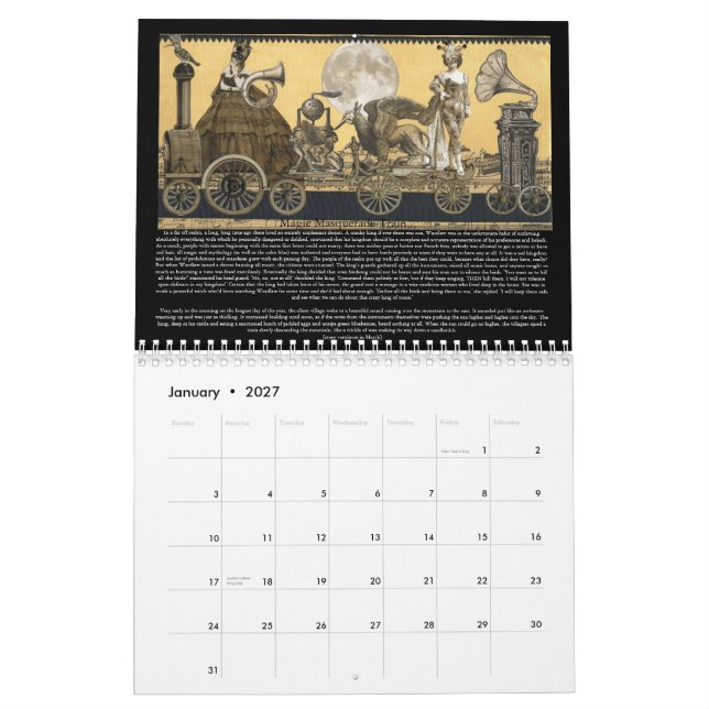 2013 Steampunk Musings Calendar (Jan 2027)