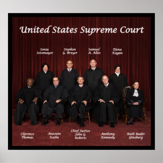 2013 United States Supreme Court Justices Poster
