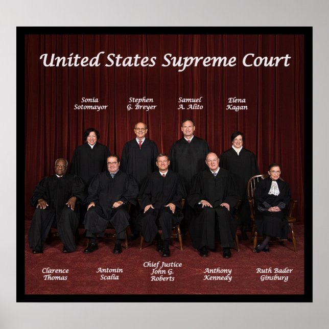 2013 United States Supreme Court Justices Poster (Front)