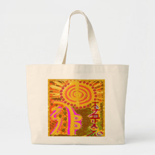 2013 ver. REIKI Healing Symbols Large Tote Bag