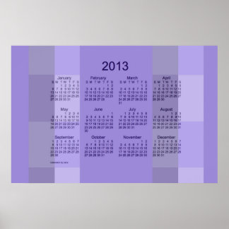 2013 Wall Calendar Poster