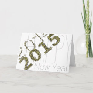 2014- 2015 Happy New Year - Gold Dust -2- Greeting Holiday Card