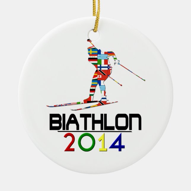 2014: Biathlon Ceramic Ornament (Front)