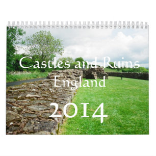 2014 calendar, Castles and Ruins in England Calendar