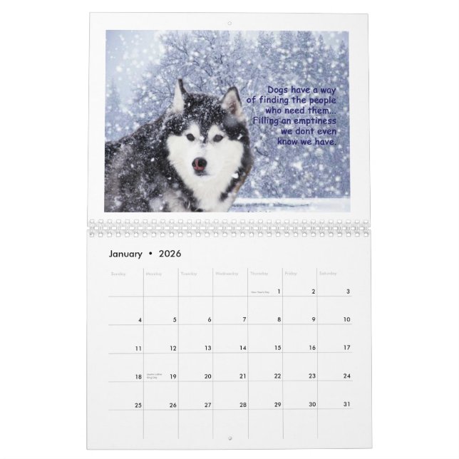 2014 Calendar - For the Love of Dogs (Jan 2026)