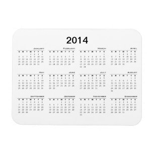 2014 Calendar Fridge Magnet