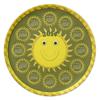 2014 Calendar Plate-Sunshine Face Plate