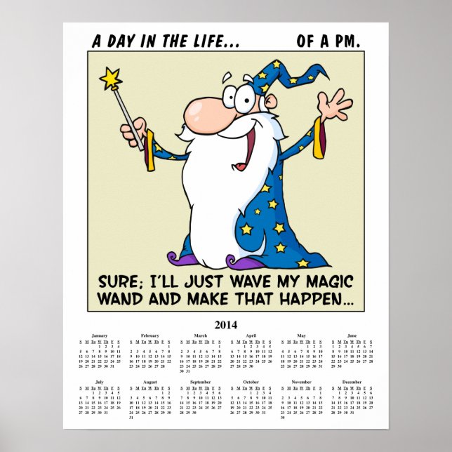 2014 Calendar Project Management Poster (Front)