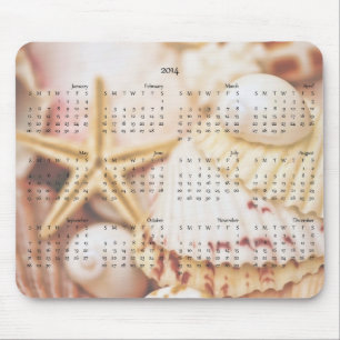 2014 Calendar - Seashell Mousepad