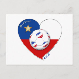 2014 "CHILE" Football. Chilean national soccer tea Postcard