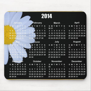 2014 daisy calendar Mousepad