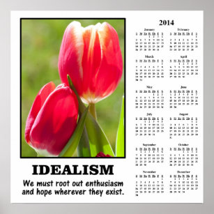 2014 Demotivational Calendar: Root Out Idealism Poster