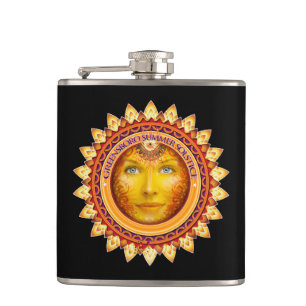 2014 Greensboro Summer Solstice Festival Keepsake Hip Flask