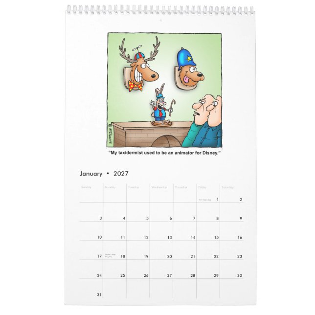 2014 Hilarious Hunting Cartoon Calendar (Jan 2027)