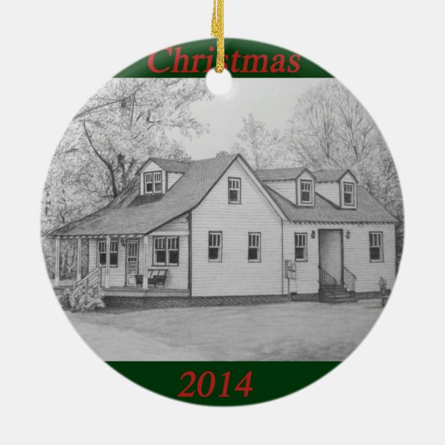 2014 House Ceramic Ornament (Back)