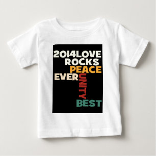2014 Love Rocks Peace Art Print Baby T-Shirt