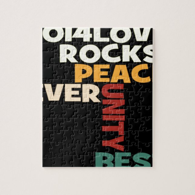 2014 Love Rocks Peace Art Print Jigsaw Puzzle (Vertical)