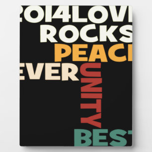 2014 Love Rocks Peace Art Print Plaque