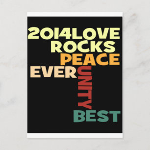 2014 Love Rocks Peace Art Print Postcard