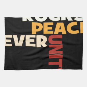 2014 Love Rocks Peace Art Print Tea Towel