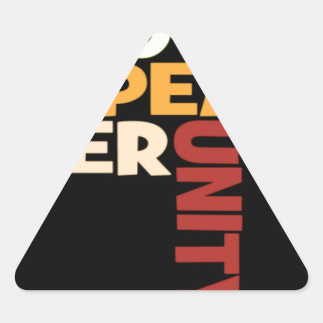 2014 Love Rocks Peace Art Print Triangle Sticker (Front)