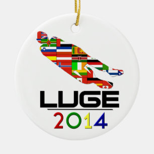2014: Luge Ceramic Ornament