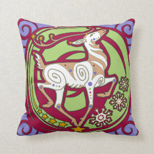 2014 MinkMode RunedeerTM Holiday Pillow