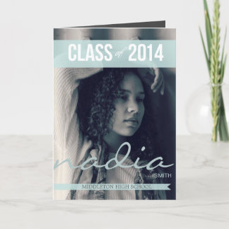2014 Modern Ribbon Graduation Invitations 2