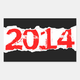 2014 (page tear) rectangular sticker