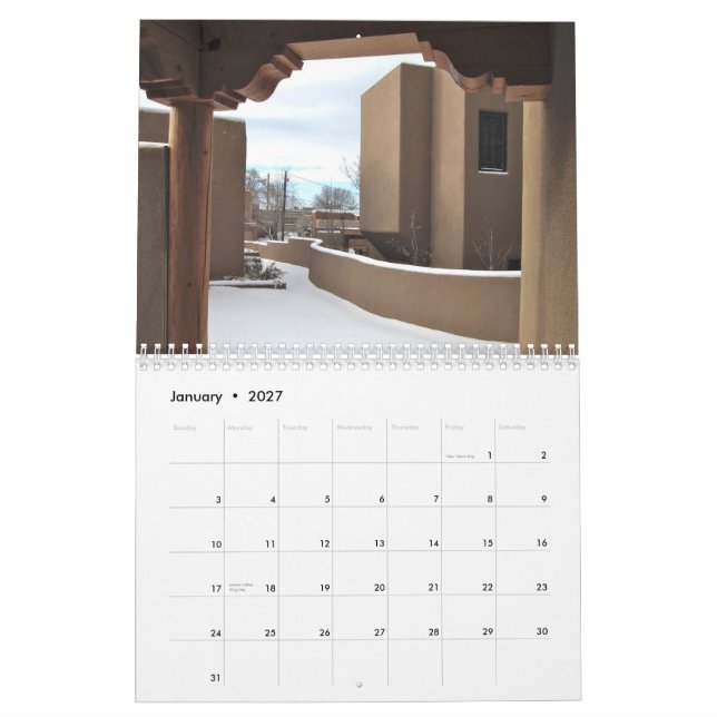 2014 Santa Fe Calendar (Jan 2027)