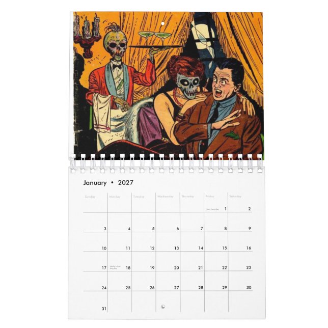 2014 Vintage Horror Comics Calendar (Jan 2027)