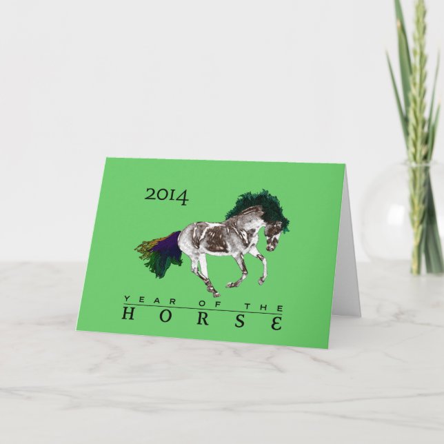2014 Year of the Wooden Horse Greeting Card (Front)