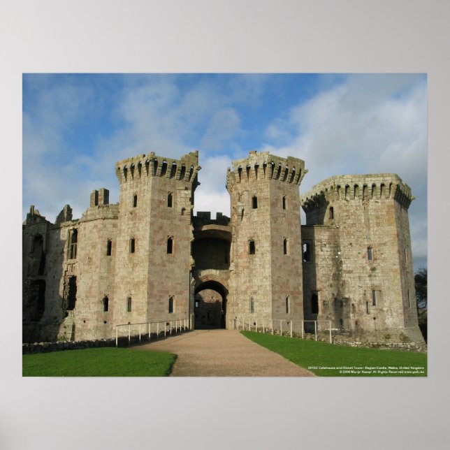 20152 Gatehouse and Closet Tower Raglan Castle cop Poster (Front)