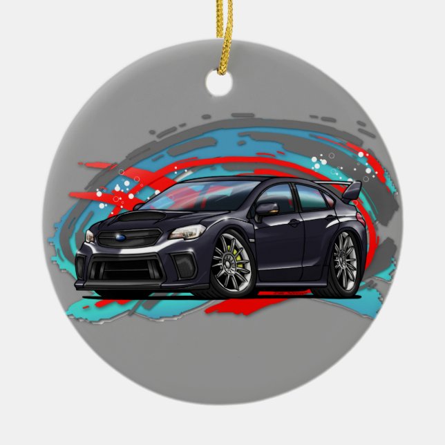 2015-2018 black WRX Ceramic Tree Decoration (Front)