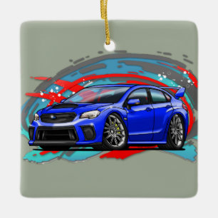 2015-2018_Blue_WRX Ceramic Ornament