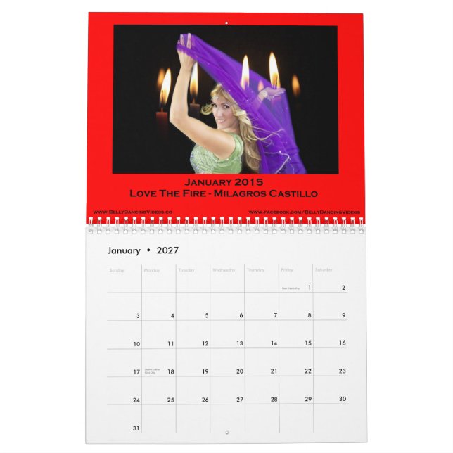 2015 Bellydance Calendar (Jan 2027)