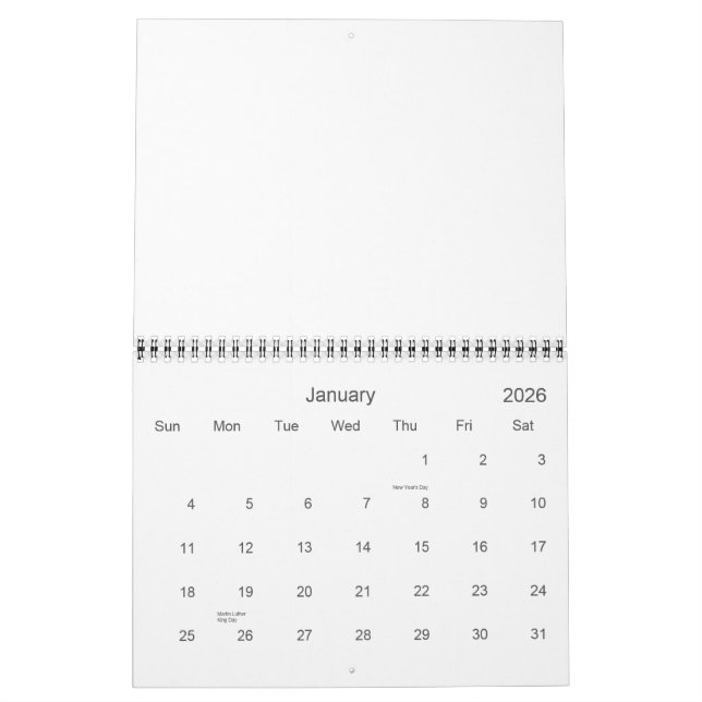 2015 Blank Calendar With Holidays (Jan 2026)