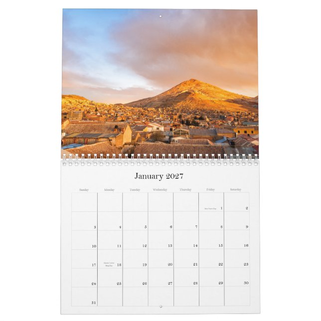 2015 Bolivia Calendar (Jan 2027)