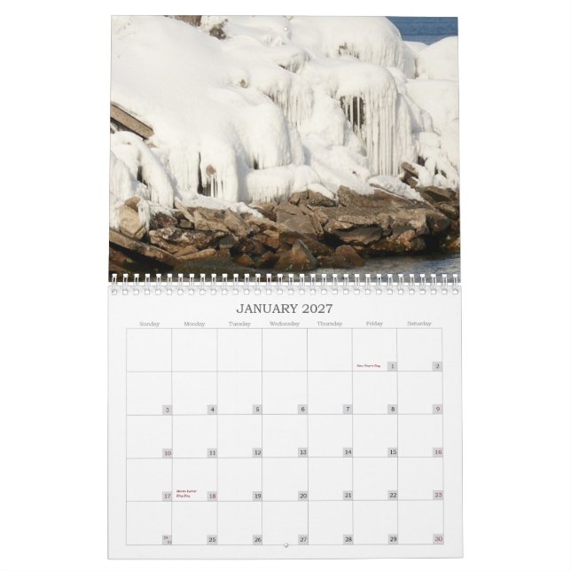 2015 Calendar of the shores of Marquette MI (Jan 2027)
