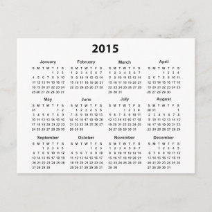2015 Calendar Postcard