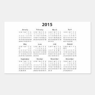 2015 Calendar Rectangular Sticker