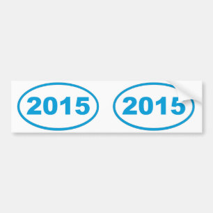 2015 cyan blue bumper sticker