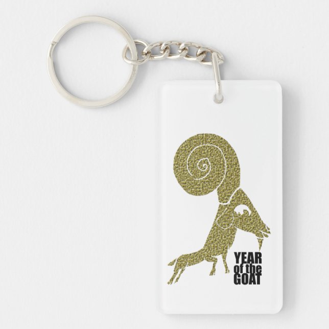2015 Goat Year - Monogram (double-sided) Keychain (Front)