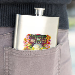 2015 Greensboro Summer Solstice Festival Keepsake Hip Flask