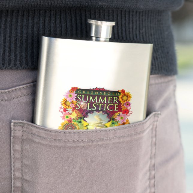 2015 Greensboro Summer Solstice Festival Keepsake Hip Flask (In Situ)