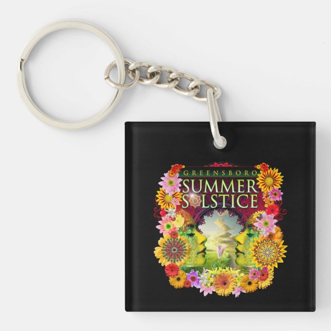 2015 Greensboro Summer Solstice Festival Keepsake Key Ring (Front)